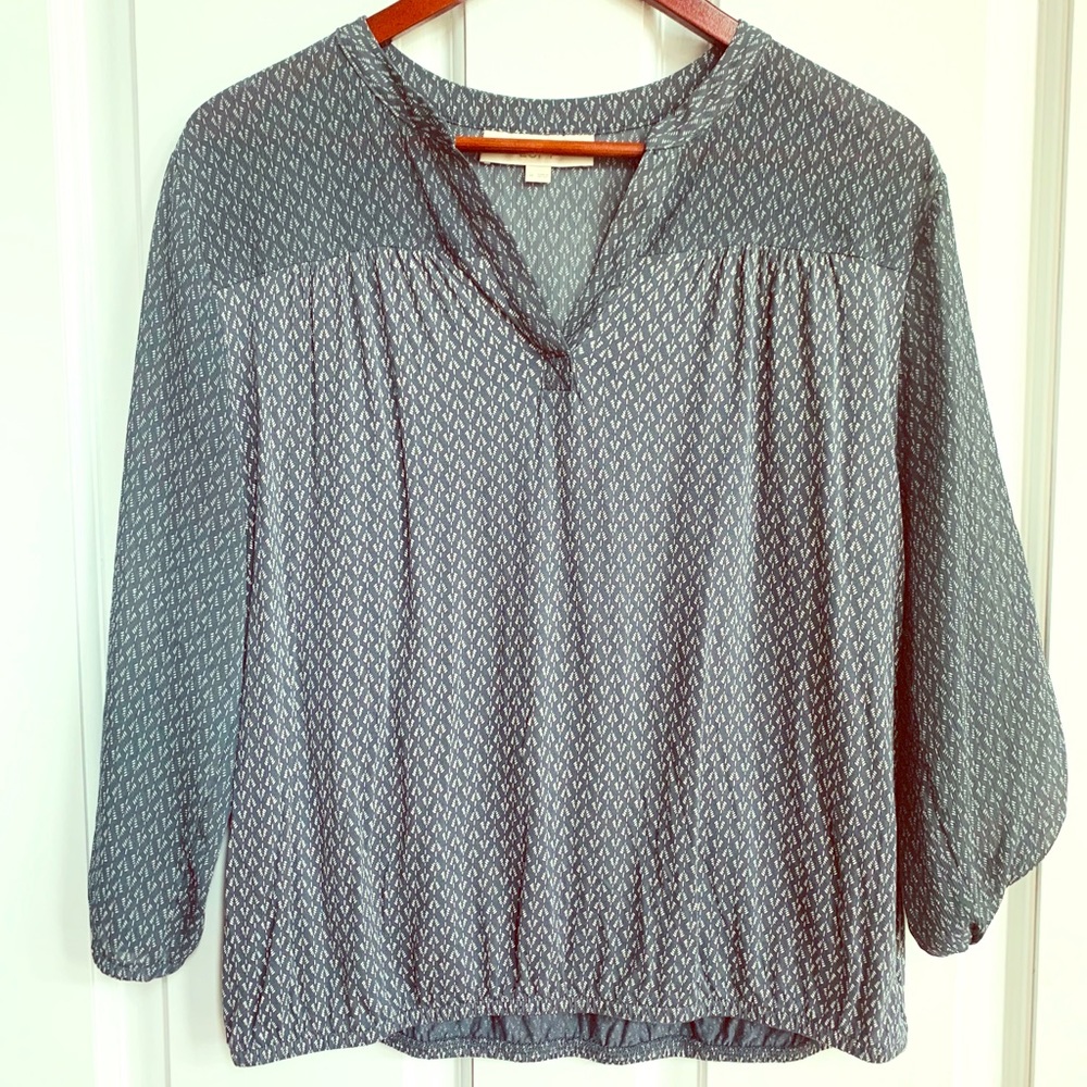 Gray printed blouse